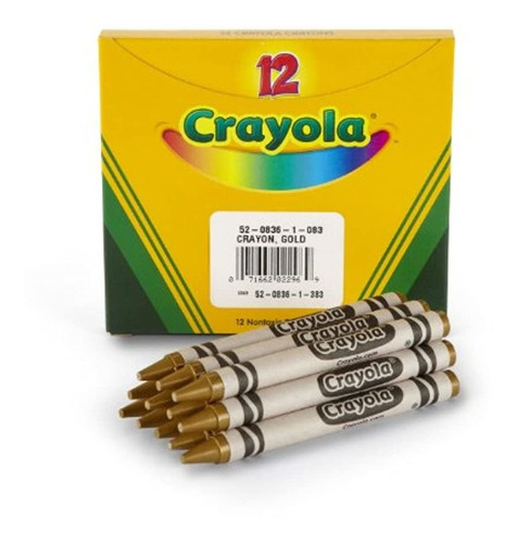 Crayola Bulk Crayons (12 Unidades), Paquete De 1, Dorado