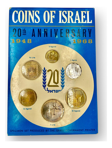 Lote 4 Sets Monedas Conmemorativas Israel 1965, 66, 67 Y 68 (Usado)