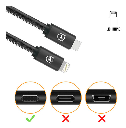 Cabo Rápido Para Carregador Usb Duplo Tipo C 65w - Raptor Gshield - Nylon Balístico 1 M