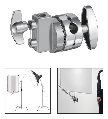 Cabeça De Aperto Para Suporte De Luz C Suporte Argênteo