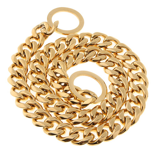 Imagen 3 de 8 de Collar De Esnes Cubanos Grandes De Acero Inoxidable,