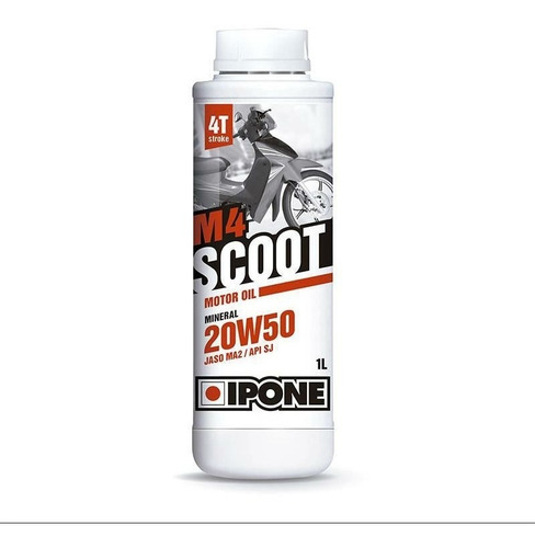 Imagen 1 de 2 de Aceite Mineral Scooters Ipone M4 Scoot 4t 20w50 Devotobikes
