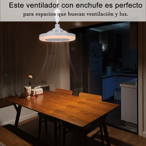 . Ventilador Techo Con Luz Led 3 Colores Control Remoto