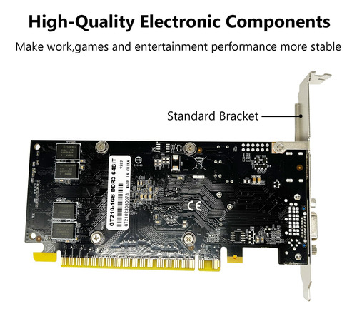 Tarjeta Gráfica 1024 Mb Ddr3 Perfil Bajo Vga Hdmi