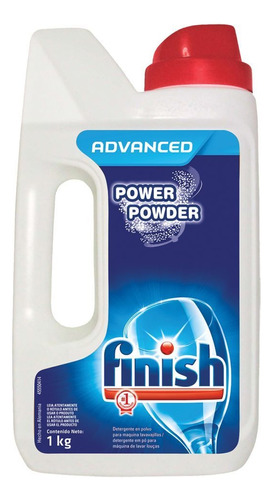Detergente Finish Automático Advanced polvo limón en botella 1 kg