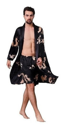 Kimono Albornoz De Pijama De Seda Sintética