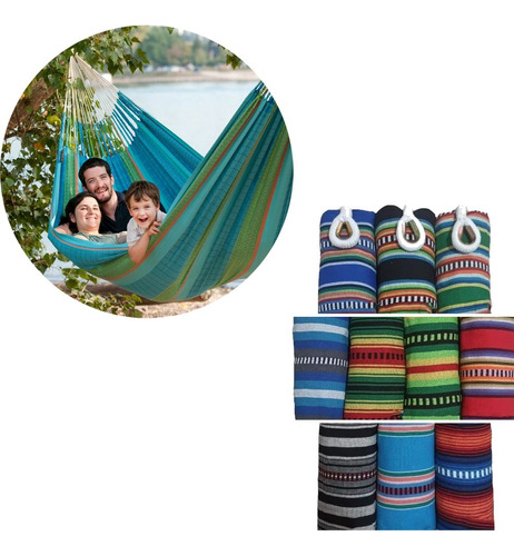 Hamaca Diseño Lineas Multiples Colores Ideal Camping, Fincas