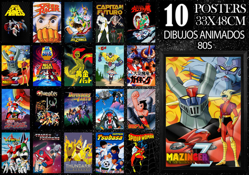 10 Poster De Dibujos Animados 80s (a) 33x48cm