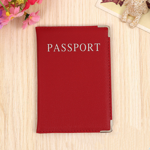 Funda De Piel Sintética Con Soporte Para Pasaporte, Color Vi