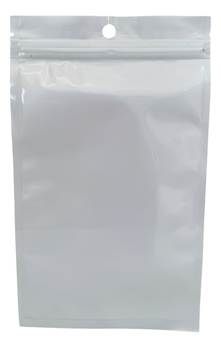 500 Un Saco Zip Fundo Branco Frente Incolor 13x19cm