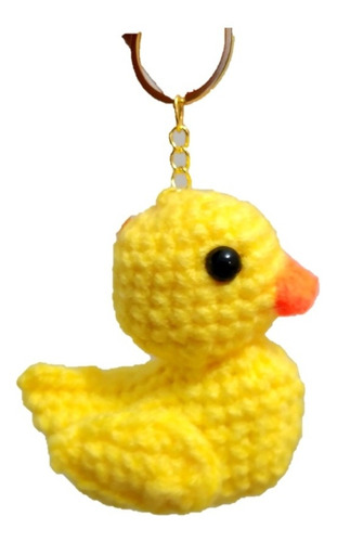 Llavero De Patito (pato) Amigurumi Tejido A Crochet 10cm