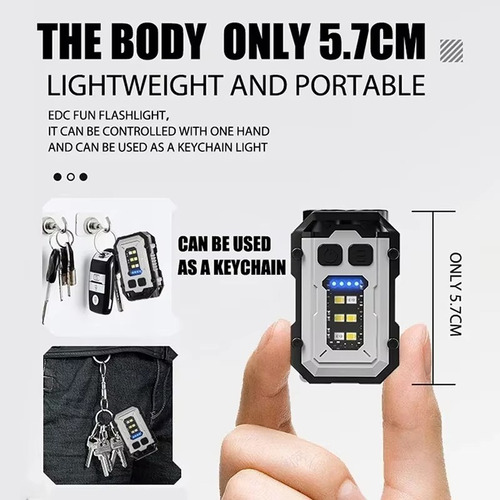 Linterna Superbrillante Con Clip Para Gorro Y Carga Usb