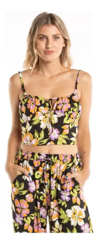 Musculosa Rusty Magnolia Top Floreada 