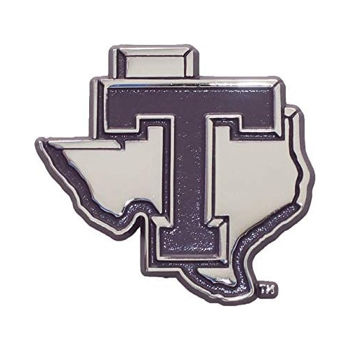 Tarleton State Texans Metal Chrome Emblem W/purple Trim