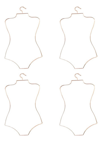 4x Percha For Traje De Baño Con Forma De Cuerpo, Estante