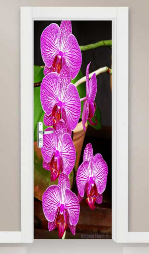 Adesivo Parede Porta De Vidro Flores Estetica  Grande