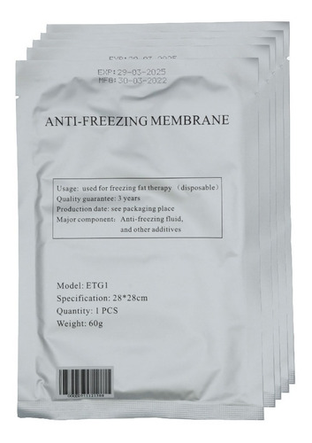 5 Membranas Cryolipolisis Anti-freezing De 28x28 Cm