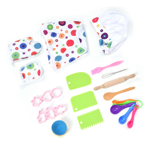 26 Pcs Children Chef Set Lavable Safe Kids Chef Juego De