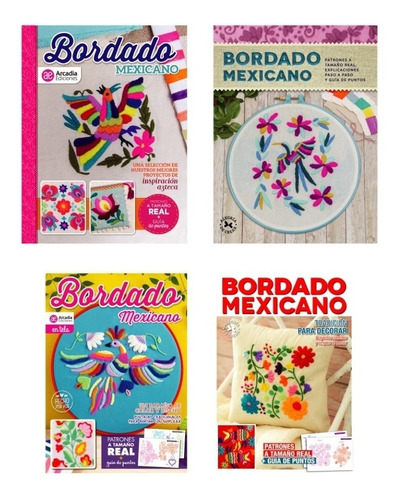 Pack Bordado Mexicano 2 Libros + 2 Revistas