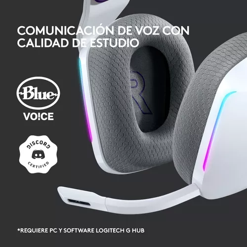 Auriculares Gamer Inalambricos Logitech G733 Blanco Luz Rgb