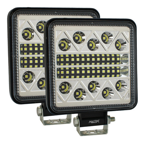 Faro 34 Led Auxiliar Cuadrado Funcion Fijo Estrobo 4x4 Jeep