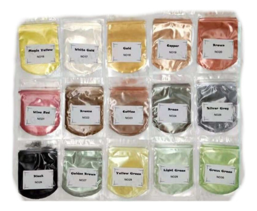 Pigmentos En Polvo Nacarados Y Perlados Para Resina (20 Gr)