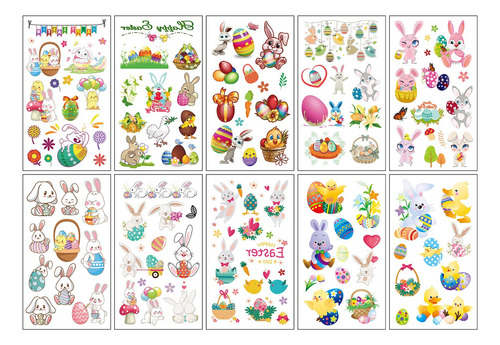 Juego De Pegatinas J Easter, 10 Unidades, Pegatinas En Brazo