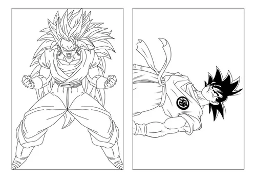 50 Desenhos Para Pintar E Colorir Dragon Ball Z - Folha A4 Inteira! 1 Por  Folha! - #0031