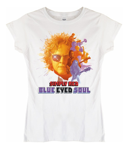 Polera Mujer Simply Red Blue Eyed Soul Pop Abominatron