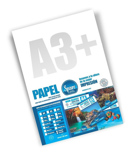 Papel Foto Premium A3+ Doble Faz - 300grs Glossy - 20 Hojas