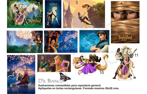 D'il Bianco- Ilustraciones Fototorta Enredados De Disney