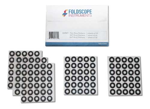 Imagen 1 de 4 de Foldscope, Paquete De Stickers Anillados Para Profundidad