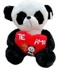 Oso Panda De Peluche 30cm Con Corazon Te Amo. 