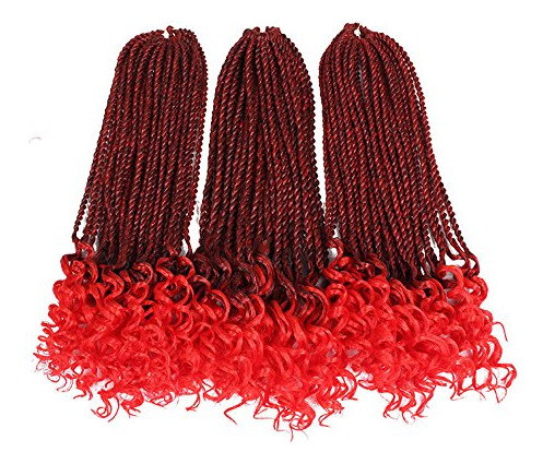 3packs Haolocs 16 Inch Curly Senegalese Twist Crochet Pj6xw