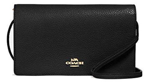 Coach Anna Foldover Crossbody Clutch (negro)