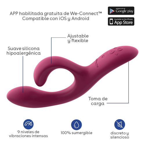 Nova 2 By We-vibe - Conejo Vibrador - Control Por Aplicación