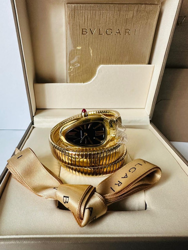 Reloj Bvlgari Serpenti Dorado Negro Fullset Dama Dorado Dorado Negro (Usado)