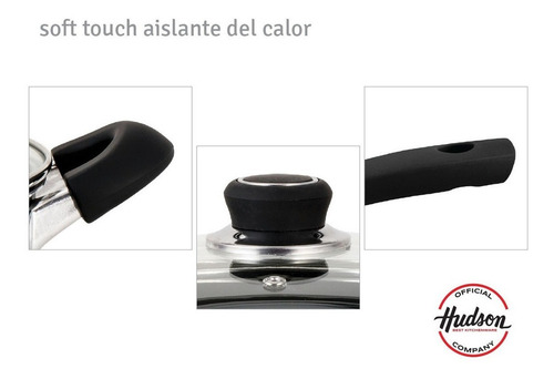 Imagen 2 de 9 de Bateria De Cocina Induccion Hudson 5 Piezas Total Black