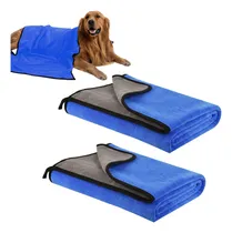 Comprar 2pzs Toalla de Baño para Perro Grande Toalla Fibra 600g\u002Fm Para Mascotas 60*120cm Toalla Súper Absorbente Secadora Perro Toalla Suave de Microfibra para Mascotas Pequeño Mediano Grande Baño Ducha Playa