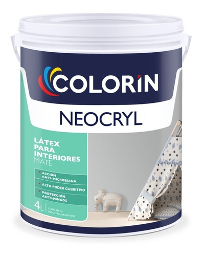 Pintura Colorin Neocryl Antihongos Blanco X4 Anti-microbiana