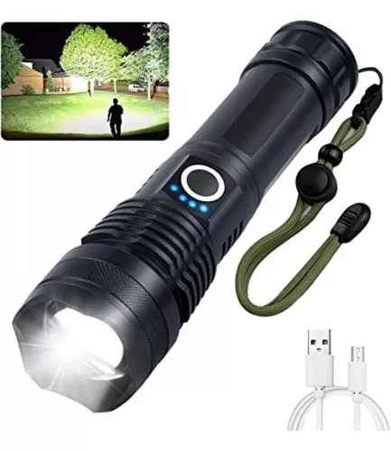 Linterna P50 Táctica Militar Camping Led Zoom Recargable