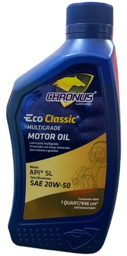 Aceite Motor 20w50 Mineral Chronus