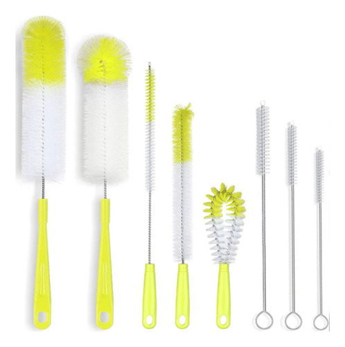 Set De 8 Cepillos De Limpieza Botellas Termos Botes