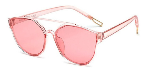 Gafas De Sol Lentes Retro Vintage Clásicos Ovalados Moda Diseño Rosa - Rosa