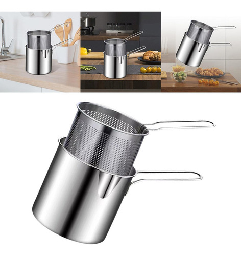 Freidora Olla Desmontable Con Cesta Para Papas Fritas