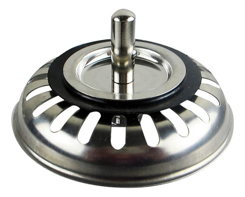 Tapón Colador Metálico De Acero Inoxidable Para Lavaplatos