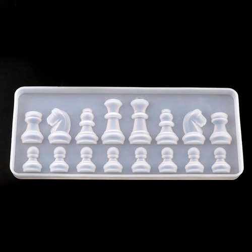 Molde Silicona Ajedrez Blanco
