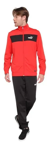 Agasalho Puma Poly Suit Cl Masculino Vermelho E Preto
