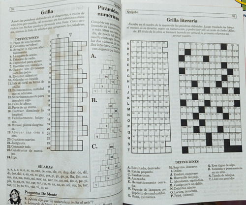 Quijote Oro X 3 Num 386,387,388+2 Crucigramas De Bolsillo