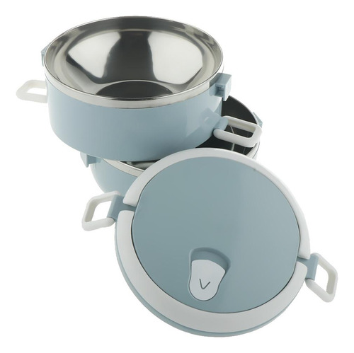 Lancheira De Micro- Alimentos Recipiente De Azul01 Azul01